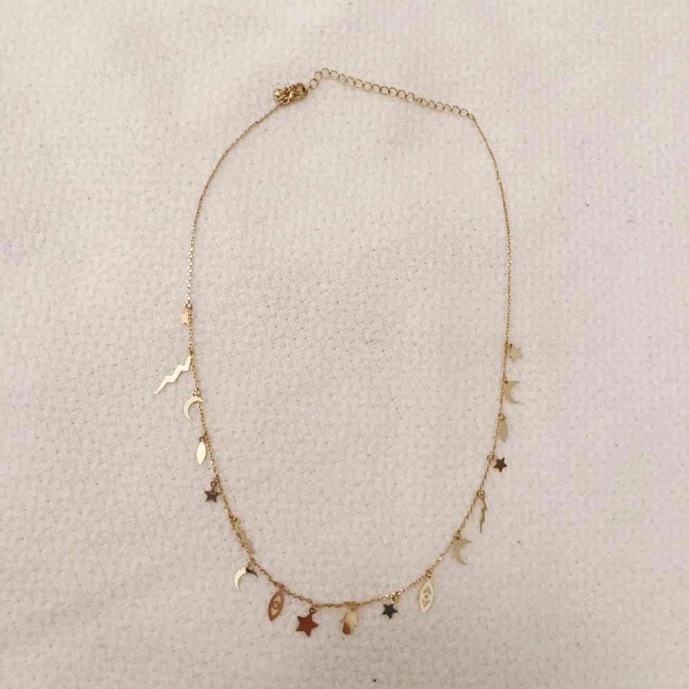 FREE PEOPLE layering charm necklace